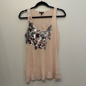 Express Pink Sequin Tank Top